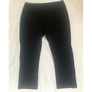 Lucy Womens Activewear Black Crop Capri Womens Legging Running Size Medium M